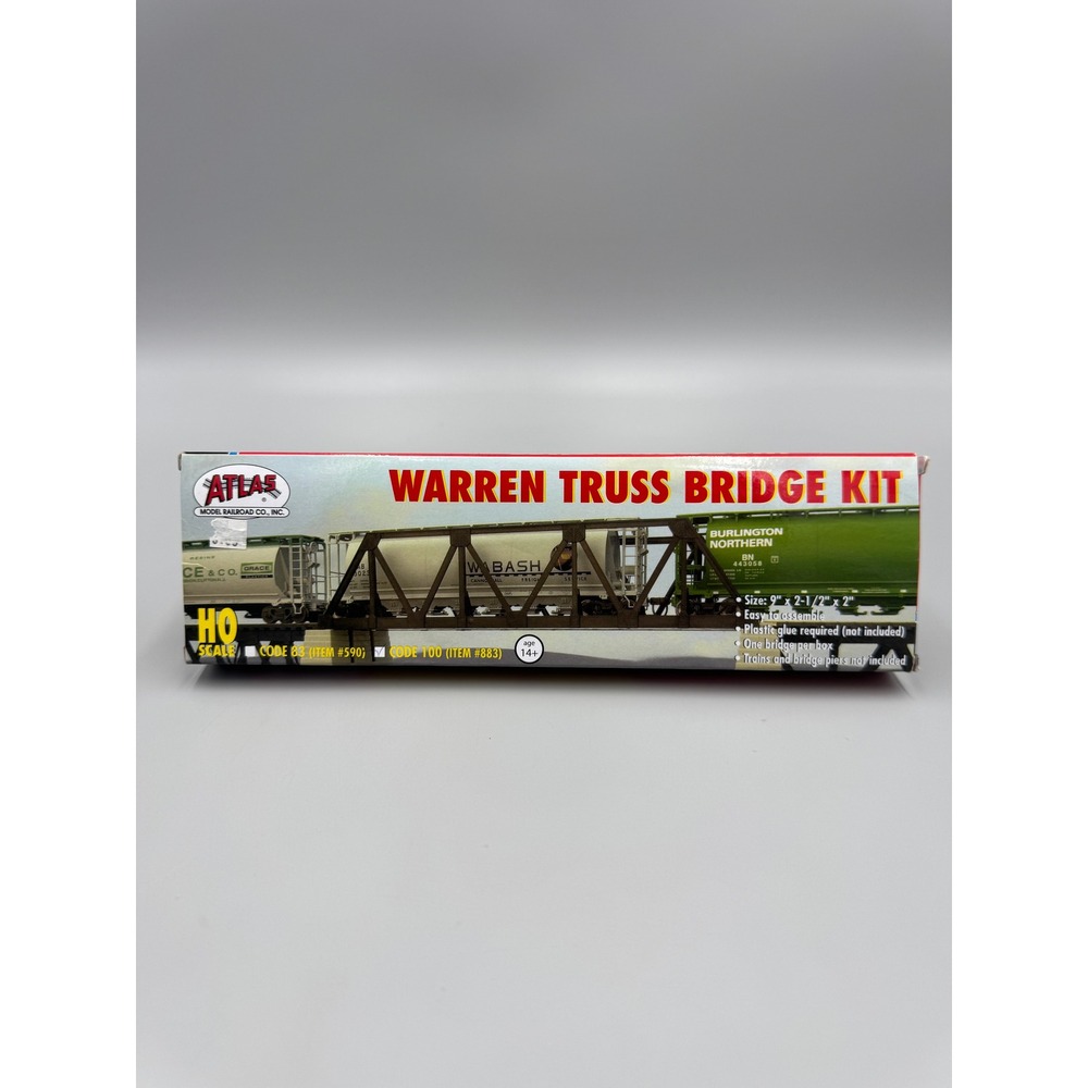 Atlas HO Scale Warren Truss Bridge Kit Code 83 Item 593 Black Model Train